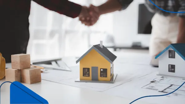 Una imagen hecha para representar el momento en que ya se decidió que es mejor renta o comprar casa y se finaliza el contrato.